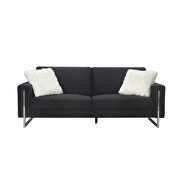 Elegant contemporary black fabric modern sofa by Global additional picture 7