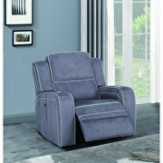 Power recliner sofa in gray fabric by Global additional picture 6