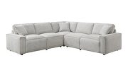 Sand power sectional in low-profile contemporary style by Global additional picture 3