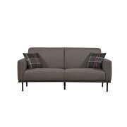 Mid-century style gray/brown sofa by Global additional picture 2
