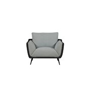 Two toned gray fabric / gray pu leather sofa by Global additional picture 2