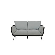 Two toned gray fabric / gray pu leather sofa by Global additional picture 6