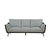 Two toned gray fabric / gray pu leather sofa by Global additional picture 7