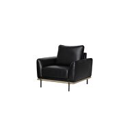 Black leather gel low profile contemporary sofa by Global additional picture 8