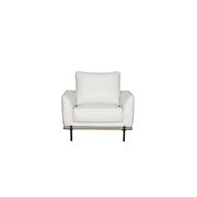 White leather gel low profile contemporary sofa additional photo 5 of 7