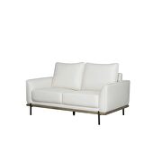 White leather gel low profile contemporary sofa by Global additional picture 6