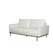White leather gel low profile contemporary sofa by Global additional picture 7