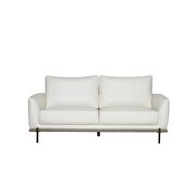 White leather gel low profile contemporary sofa by Global additional picture 8