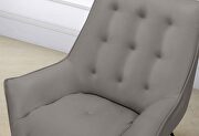 Light grey leather accent chair by Global additional picture 3