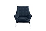 Navy leather accent chair by Global additional picture 2