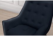 Navy leather accent chair by Global additional picture 4