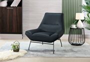 Navy leather accent chair by Global additional picture 5