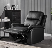 Black pu leather motion recliner sofa additional photo 5 of 5