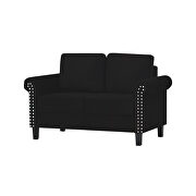 Black velvet fabric casual style couch by Global additional picture 6