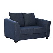 Simple affordable blue chenille fabric sofa by Global additional picture 5