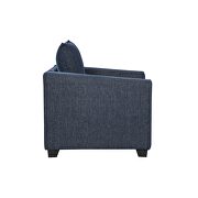 Simple affordable blue chenille fabric chair by Global additional picture 4