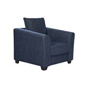 Simple affordable blue chenille fabric chair by Global additional picture 5