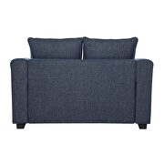 Simple affordable blue chenille fabric loveseat by Global additional picture 2