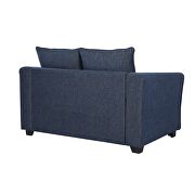 Simple affordable blue chenille fabric loveseat by Global additional picture 3