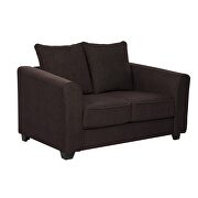 Simple affordable brown chenille fabric sofa by Global additional picture 5