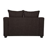 Simple affordable brown chenille fabric loveseat by Global additional picture 2