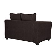 Simple affordable brown chenille fabric loveseat by Global additional picture 3