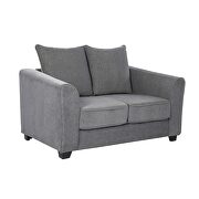 Simple affordable gray chenille fabric sofa by Global additional picture 4