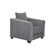 Simple affordable gray chenille fabric sofa by Global additional picture 7
