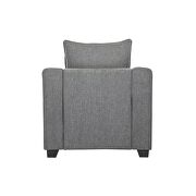 Simple affordable gray chenille fabric chair by Global additional picture 2