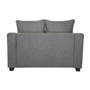 Simple affordable gray chenille fabric loveseat by Global additional picture 2