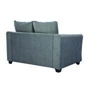 Simple affordable gray chenille fabric loveseat by Global additional picture 3