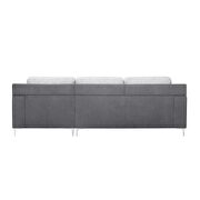 Modern clean 2-toned gray fabric square sectional by Global additional picture 11