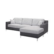 Modern clean 2-toned gray fabric square sectional by Global additional picture 6