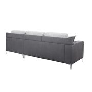 Modern clean 2-toned gray fabric square sectional by Global additional picture 7