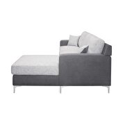 Modern clean 2-toned gray fabric square sectional by Global additional picture 9