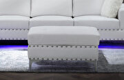 White pu casual style sectional w/ led lightning by Global additional picture 2