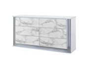 White marble dresser in modern style w/ led by Global additional picture 3