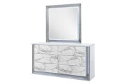 White marble dresser in modern style w/ led additional photo 4 of 4