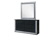 Wavy black dresser in modern style w/ led by Global additional picture 3