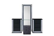 Wavy black vanity set in modern style w/ led by Global additional picture 4
