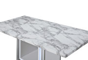 White marble dining table w/ led by Global additional picture 3