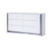 Smooth white dresser in modern style w/ led by Global additional picture 2