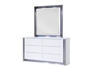 Smooth white dresser in modern style w/ led by Global additional picture 3