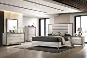 White king size bed w/ led in modern style by Global additional picture 8