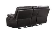Dark brown leather contemporary reclining sofa by Global additional picture 5