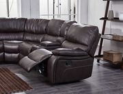 Agnes espresso sectional sofa w/ recliners by Global additional picture 2