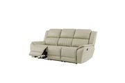 Beige leather gel recliner sofa by Global additional picture 2
