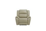 Beige leather gel recliner sofa by Global additional picture 4