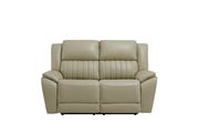 Beige leather gel recliner sofa by Global additional picture 6