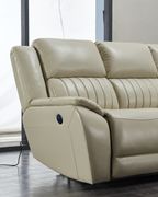Beige leather gel recliner sofa by Global additional picture 7